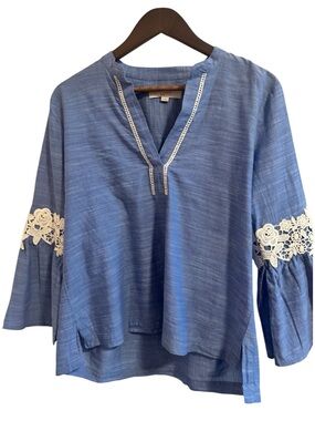 Loft Tunic with Lace - Blue (Size M)